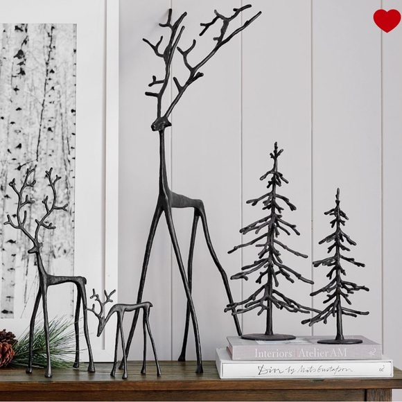 Pottery Barn 1/ Bronze Sculpted Trees 1/ Medium~ 4" w x 7" d x 14" h - Picture 3 of 10